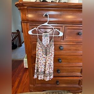 American Eagle Boho Floral Spaghetti Strap Tank Top • Size Small